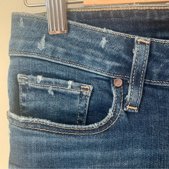 PAIGE Skyline Skinny Crop Mid-Rise Pico Jeans Raw Hem Size 27 - Picture 11 of 15